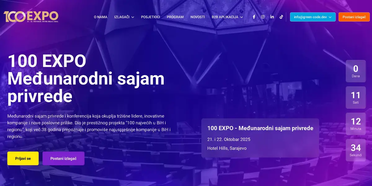 Expo100 - International B2B Conference Platform