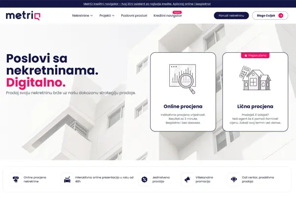 Metriq.ba - Intelligent Real Estate Valuation Platform