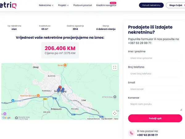 Metriq.ba - Intelligent Real Estate Valuation Platform